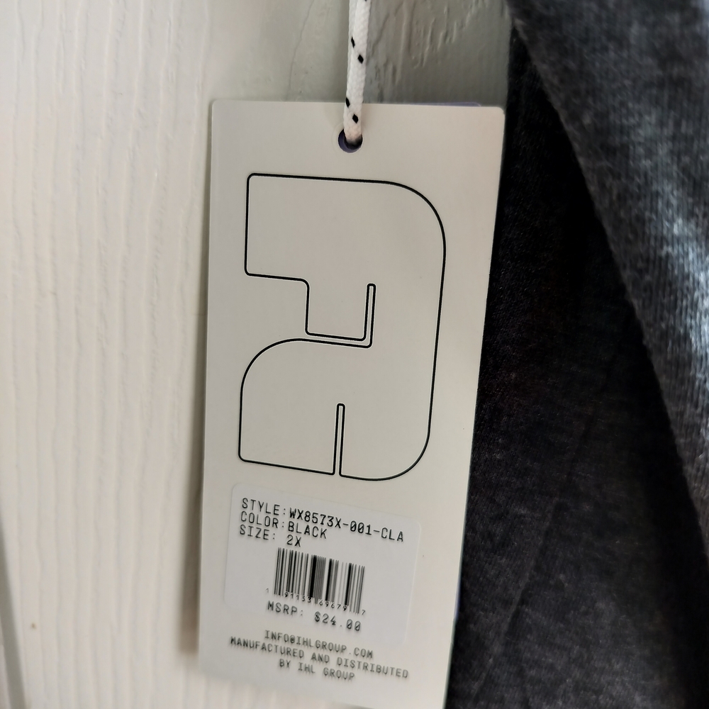 NWT Women's Plus 2X Charcoal V-Neck Active Tee - Picture 5 of 5